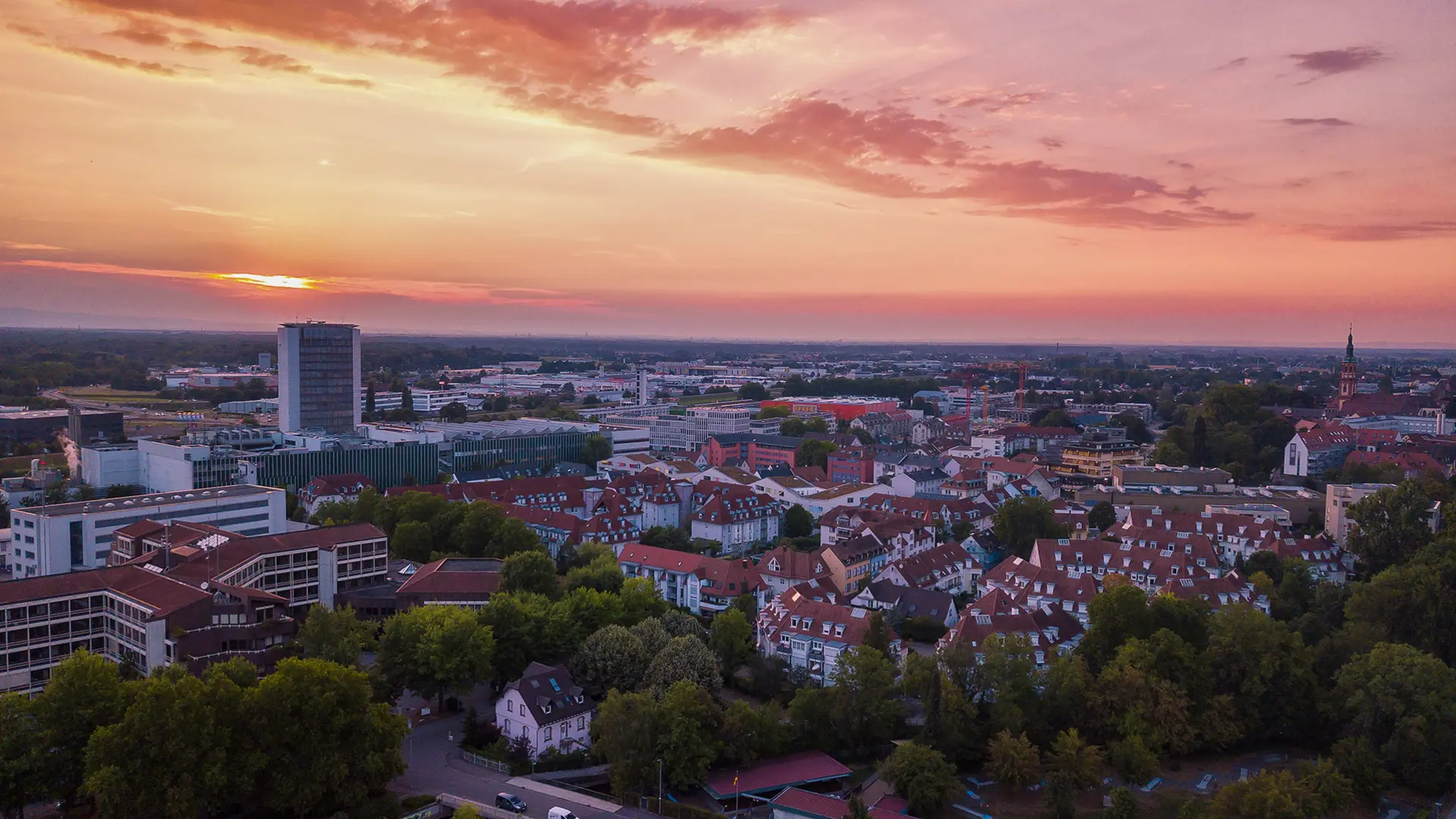 Blick auf Offenburg von oben