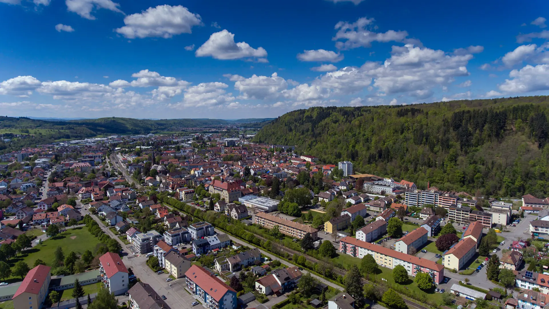 Blick auf Schopfheim im Wiesental