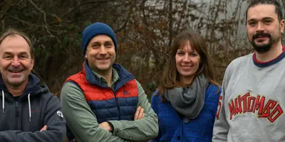 Das Betreuungsteamder Tagesgruppe (von links):Matthias Heintz, PhillipWeber, Annika Schaetzle und Constantin Franke