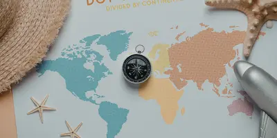 Reise- und Urlaubsplanung mit Weltkarte