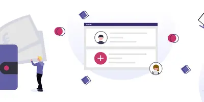 Illustration Geldbeutel und Minijob