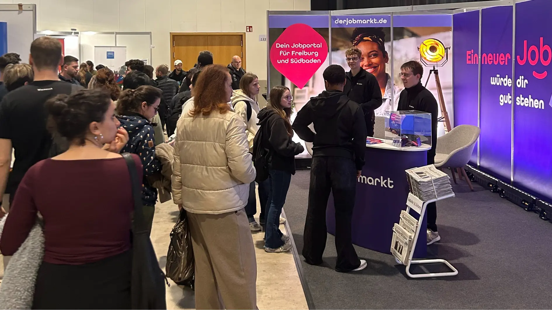 Stand von derjobmarkt.de auf der Messe marktplatz arbeit südbaden
