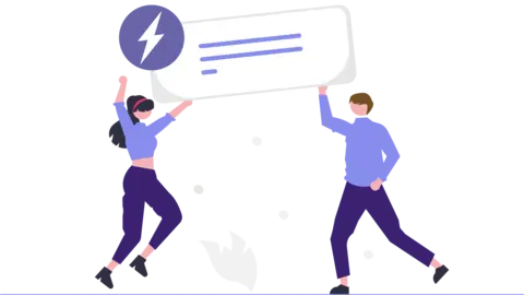 Illustration schnelle Bewerbung